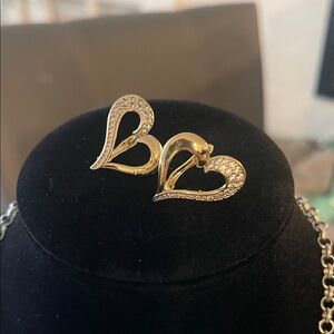 Elegant Gold Heart Earrings